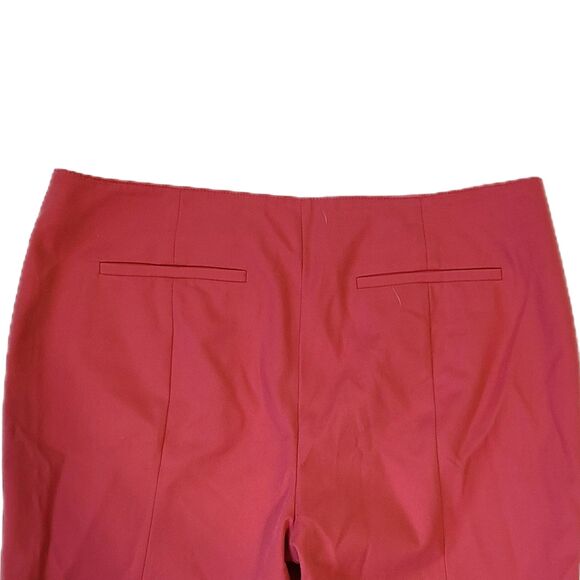 Armani Collezioni - Hibiscus Pink Mid-Rise Slim Fit Crop Dress Pants, Size 12 - Picture 5 of 8